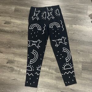 Playful Black and White Leggings from Cotton Fields‎